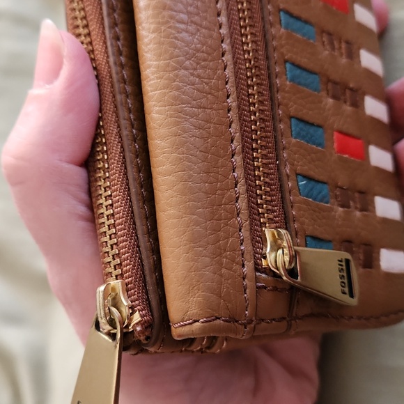 Fossil Emma Colorful Stripes Leather Wallet - Picture 6 of 7